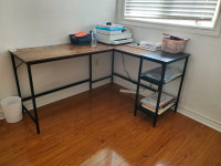 Move out sale.. L- shaped desk/table 