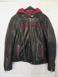 HARLEY DAVIDSON WOMEN LEATHER JACKET RN 103819 CA 03402 Size XL