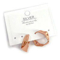 Silver Hoop Earring (Rose Gold Plated)