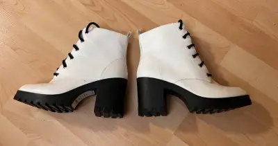 Brand NEW — White Ankle Boots Size 6.5 Women, View more