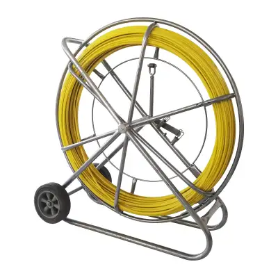 8mm Fish Tape Fiberglass Duct Rod Puller Wire Cable Run 170550, View more