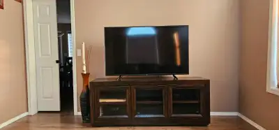 Wooden TV Stand/Console with Replaceable Glass Panels, View more