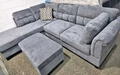 Never Used Sectional Couch – Spacious L-Shape Living Room Sofa, View more