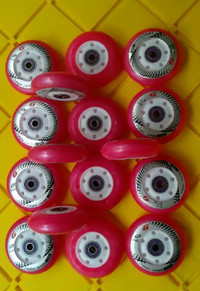 Rollerblade Hyper-G concrete skate wheels 80mm 84a + bearings