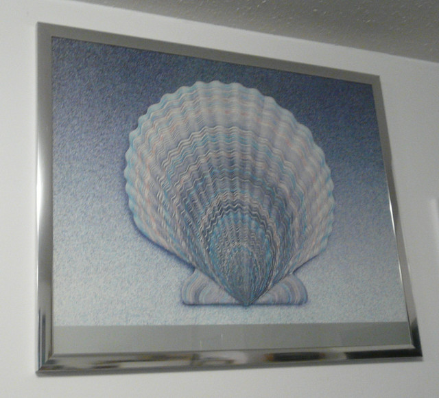 2 Large Shell poster prints Silver frames Excellent condition in Home Décor & Accents in Norfolk County - Image 2