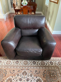 Authentic leather armchair (gently used)