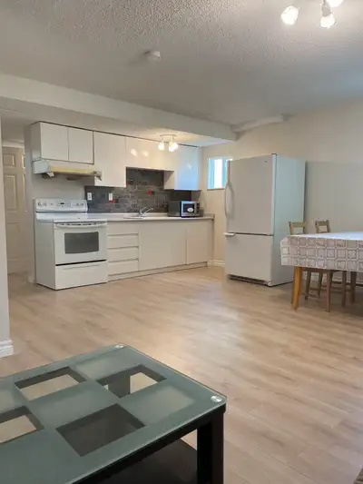 A 900-square-foot, two-bedroom, one-living room apartment for rent on the lower floor of a detached...