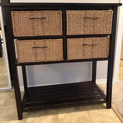 4 Drawer wicker side table/ stand, View more
