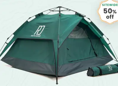 Two person tent goes up in minutes Reactive brand, View more