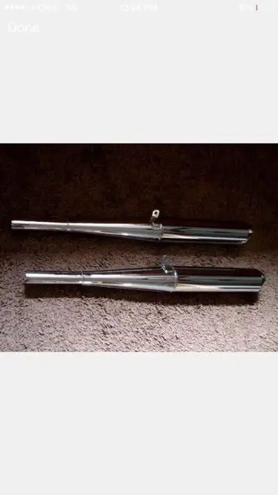 2 signal lights and two brake lights, all like new condition. also have a set of new old stock muffl...