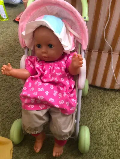Doll Baby lifesize with stroller, View more