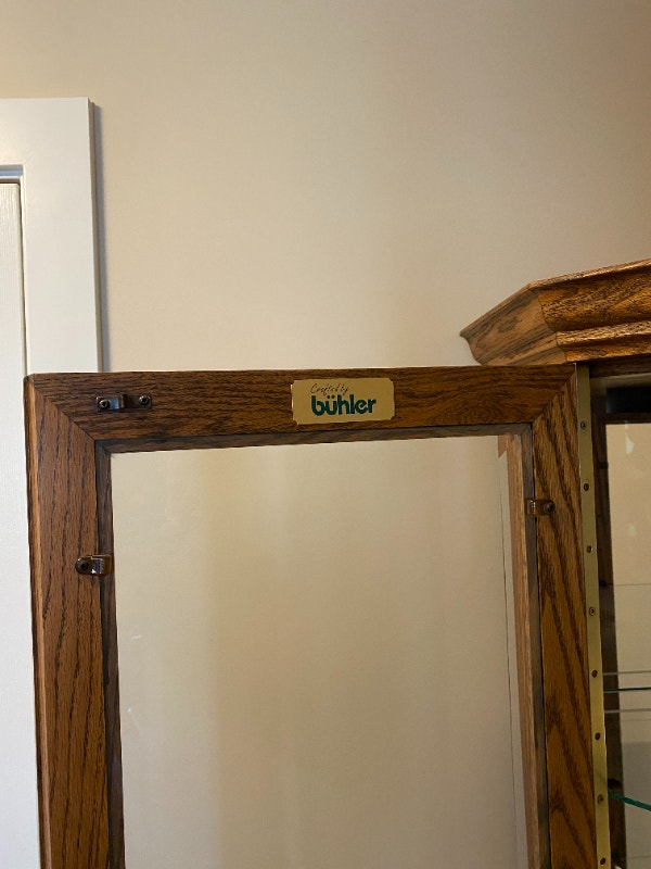 Oak Buhler Curio Corner Hutches & Display Calgary