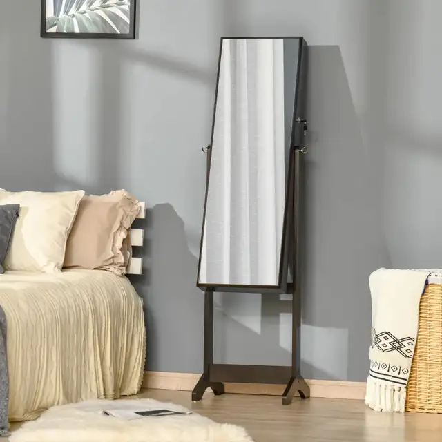 Mirror Jewelry Cabinet Armoire, Lockable Jewelry Organizer  in Home Décor & Accents in Markham / York Region - Image 3