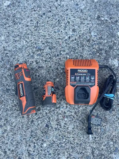 Ridgid multi tool base unit, battery, charger. price is fi, View more