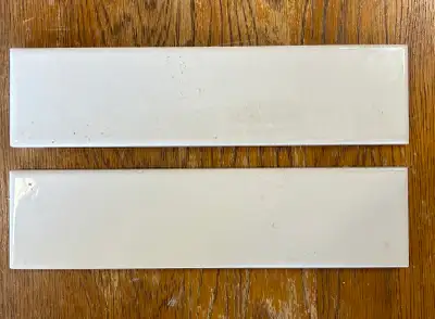 9x12 Inch White Backslash Tiles. , View more