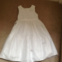 Girls white Spring Dress - Excellent Condition