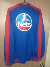 1990 New Jersey Nets NBA warm up jacket majestic 2xl like new