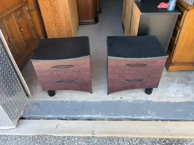 Free delivery used Pair of 2-Drawer Nightstands, View more