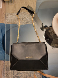 Vince camoto purse in  black leather and  velvet black 