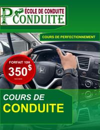 Cours de conduite automobile 35$ (Perfectionnement) FR/EN