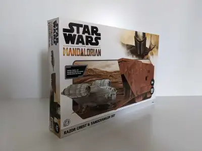 4D Star Wars The Mandalorian Razor Crest & Sandcrawler Set -new, View more