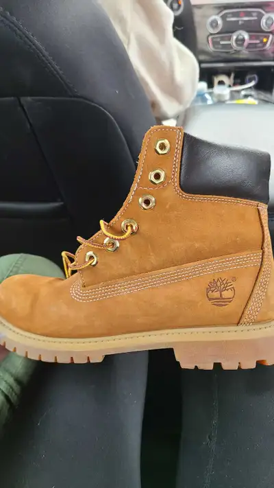 Brand new waterproof timberlands asking for $100 OBO Timberland women's 6-inch boots in a wheat colo...