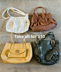 Handbags / Purses — take all 4 for $10 Great condition 
