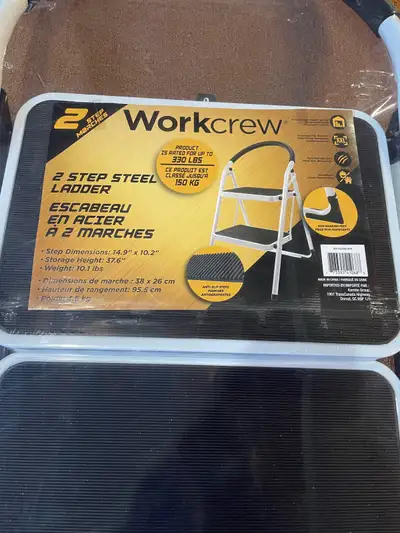 I have 2 brand new heavy duty step ladders for sale Rated for 330lbs $20 each