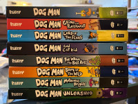 Lot of 8 Hardcover Dog Man Graphic Novels Kids