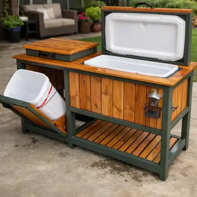 outdoor prep/ cooler table, View more