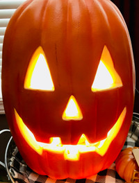 Halloween Light -Up Blow Mold Pumpkin