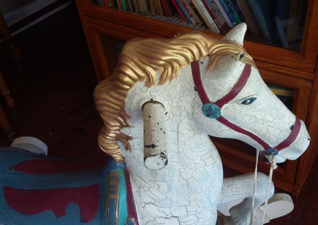 Antique Ride-On Rocking Horse, Folk Art in Arts & Collectibles in Stratford - Image 2