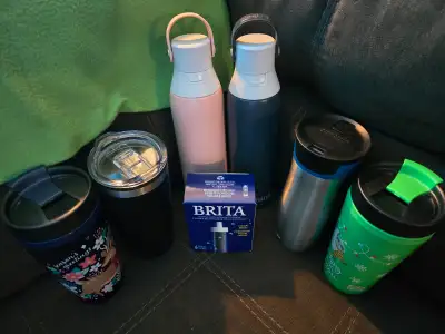 Bundle of 6 water bottles, View more