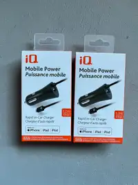 New iQ car charger for Apple dual charger