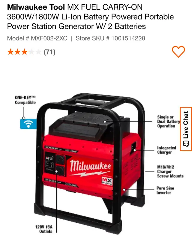 Milwaukee generator65619851794051121