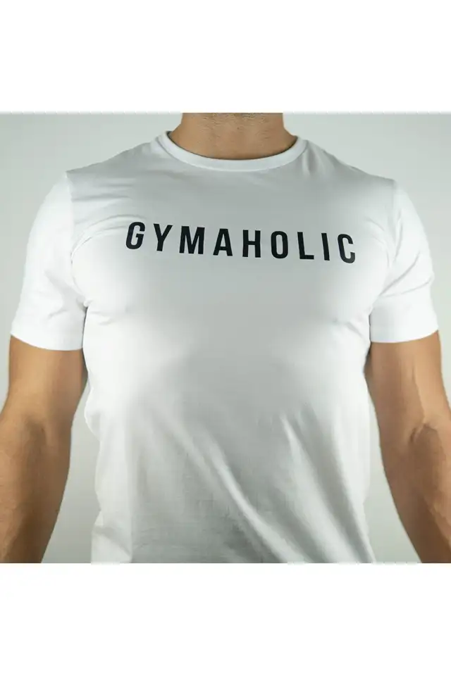 Gymaholic Signature Tee - White (Men's)