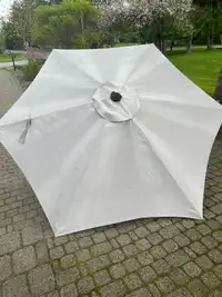 Canvas Beige Market Umbrella