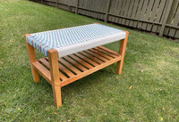 Woven Wooden Bench (from Target)