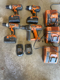 Ridgid drills, battery and charger