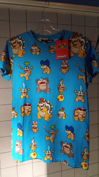 Chandail taille petit Super Mario Bros Koopa print T-Shirt Size