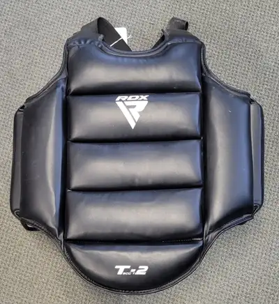 RDX T2 Karate Chest Guard - 170-190cm LG/XL height Black & White, View more