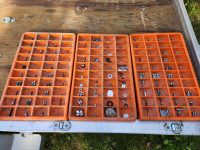 Plastic Parts Sorting Trays Parts Or Bolts Organizers 25.5" x 16