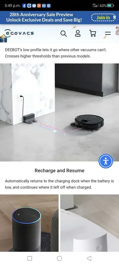 Brand new Ecovacs Deebot Ozmo T8 Avivi with Auto Empty Station (, View more