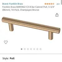 Franklin Brass Champagne Bronze Cabinet Handles & Knobs