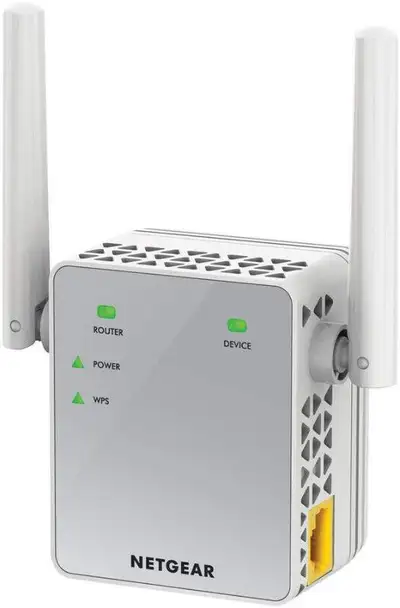NETGEAR AC750 WiFi Range Extender Model EX3700 802.11n/ac, 1-Port, Wall-plug, External Antennas Boos...