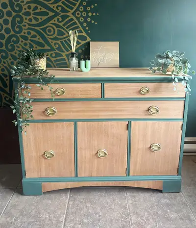 Mid-Century Sage-green Drexel Buffet, View more