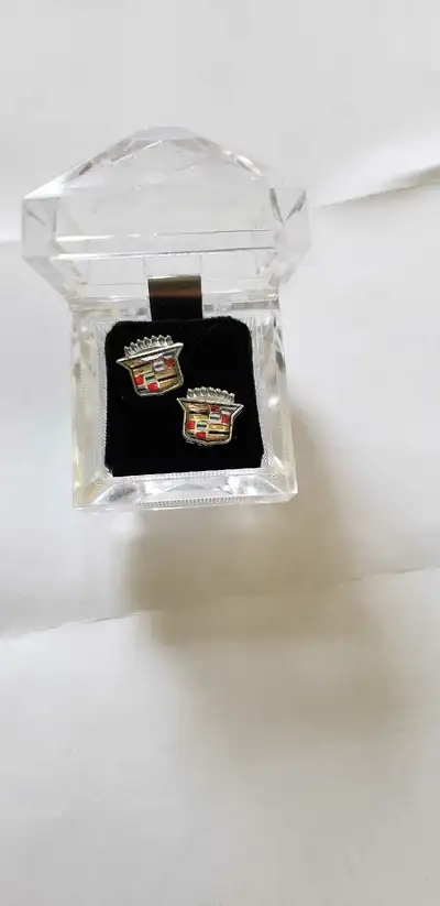 Unique Cadillac and Packard cufflinks. Each set is $25 or $40 for both sets.