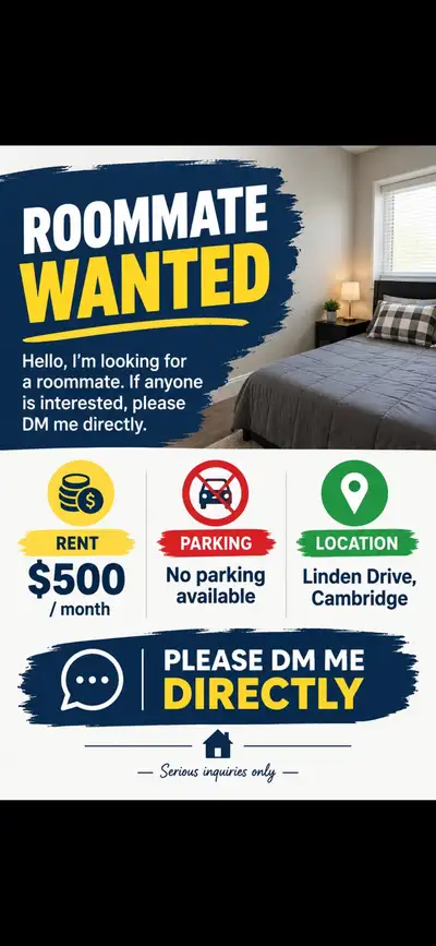 Hello, I have a spacious, fully furnished room available on Linden Drive. I will provide all the ess...