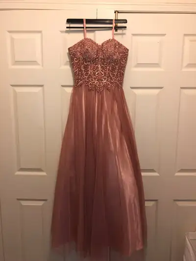 Pink Strapless Prom Dress - Size 6, View more