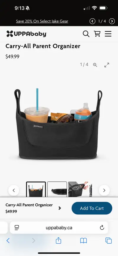 Uppababy stroller organizer EUC ret $59, View more